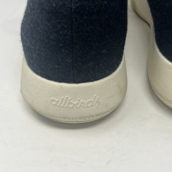 Allbirds Wool Runner Up Mizzles shoes men's 12 navy grey wool high top sneakers - Picture 4 of 8